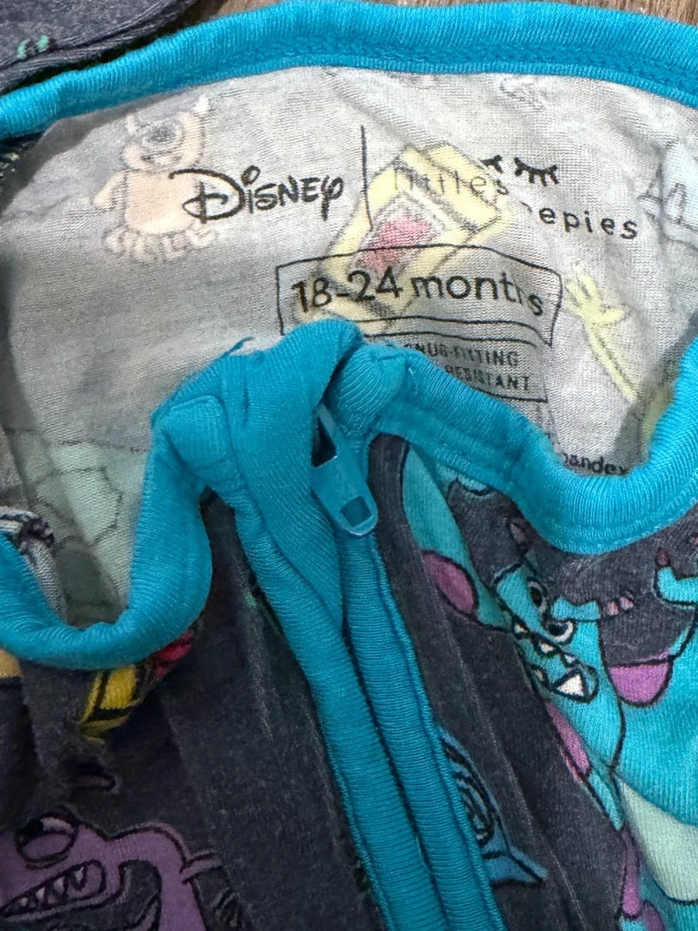 Little Sleepies Monsters Inc. Zippies 18-24 Month